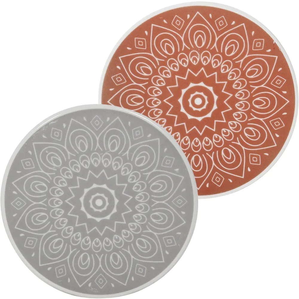 Marrakesh Ceramic Coaster - Grey