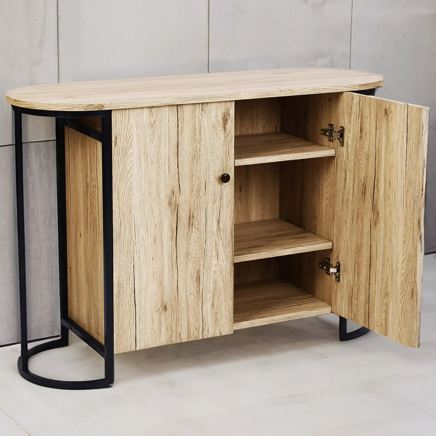 Marseille 2 Door Wood Effect Sideboard - Brown