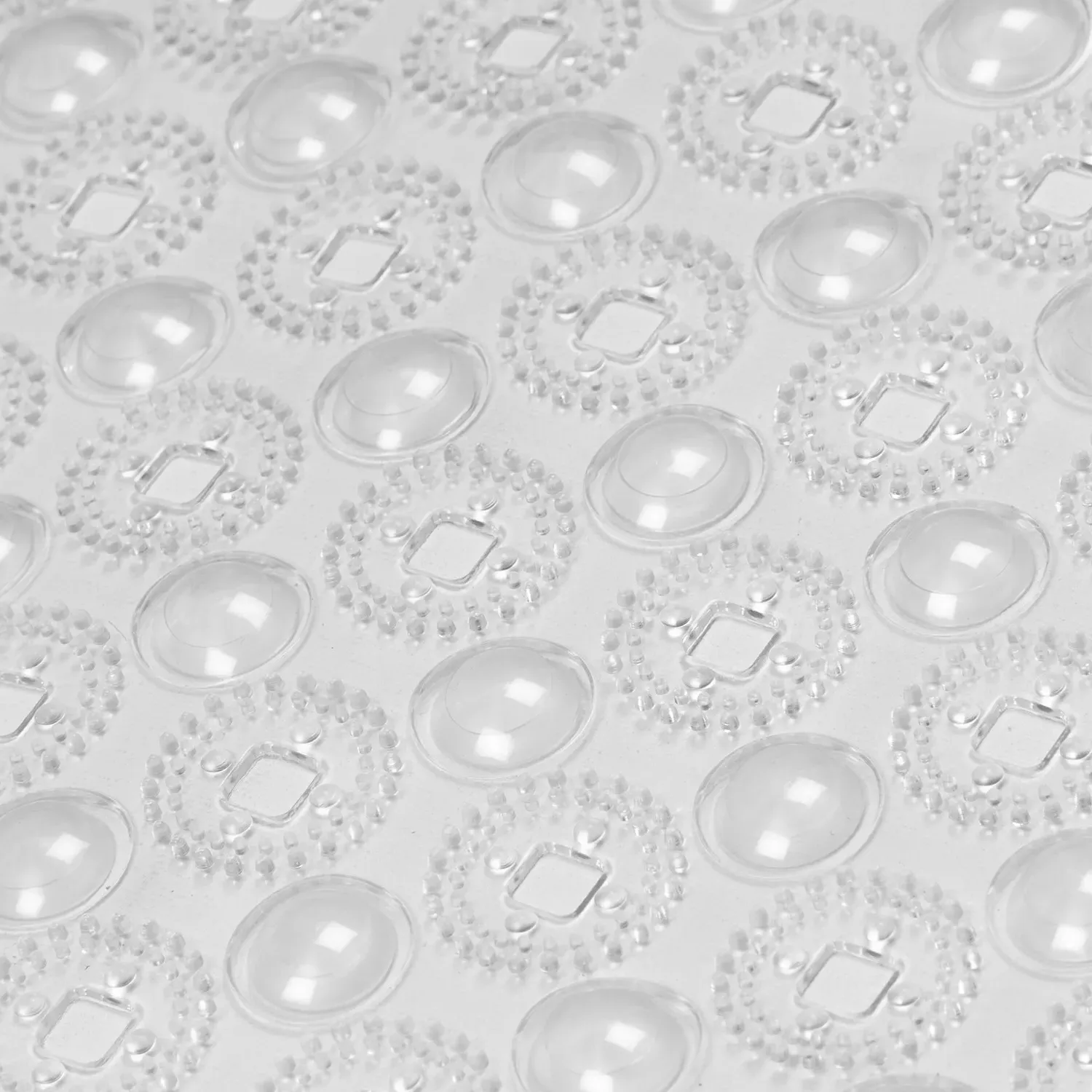 Massage Bath Mat with Suction Cups - Transparent, PVC