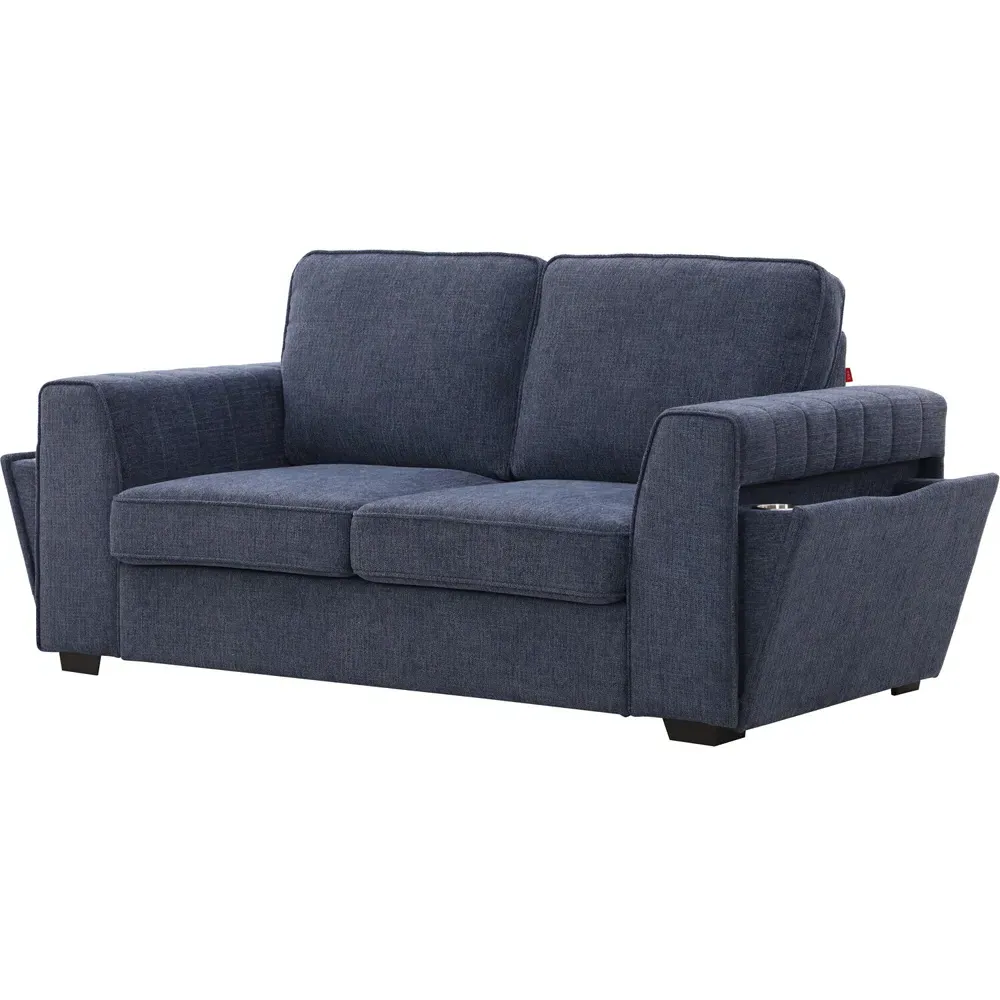 Matilda 2-Seater Sofa with Cupholders - Blue