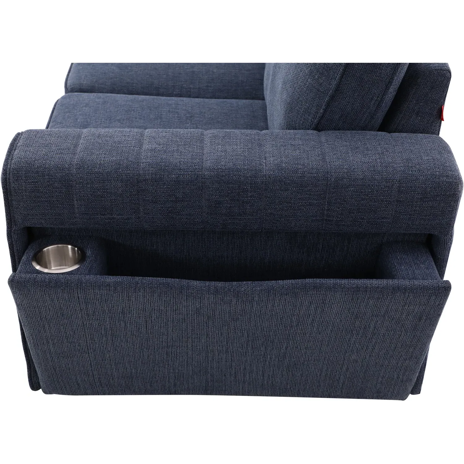 Matilda 3-Seater Sofa with Cupholders - Blue