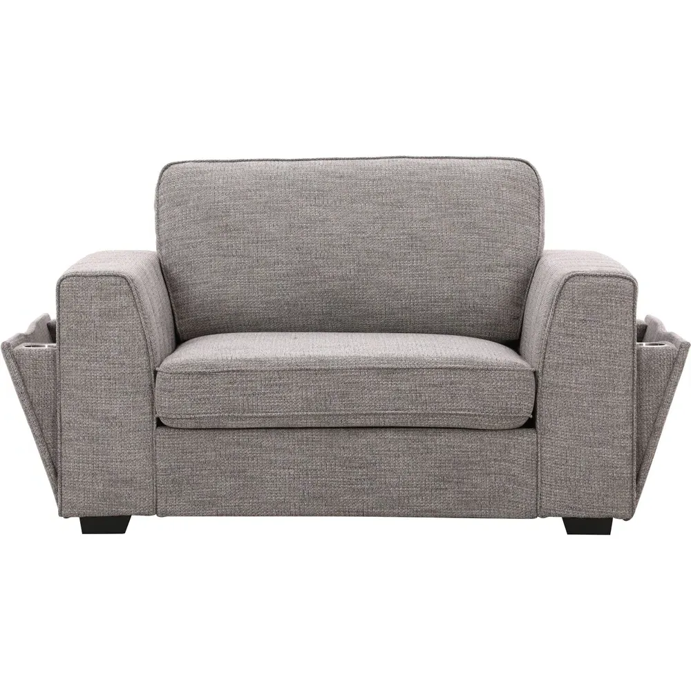 Matilda Sofa Chair with Cupholders - Grey, Fabric