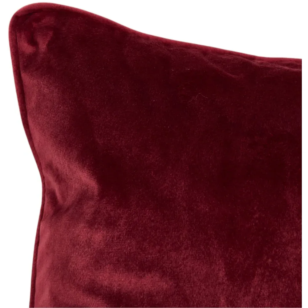Matte Velvet Accent Cushion - Burgundy