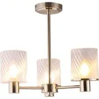 Maven 3 Arm Flush Ceiling Fitting - Brushed Nickel