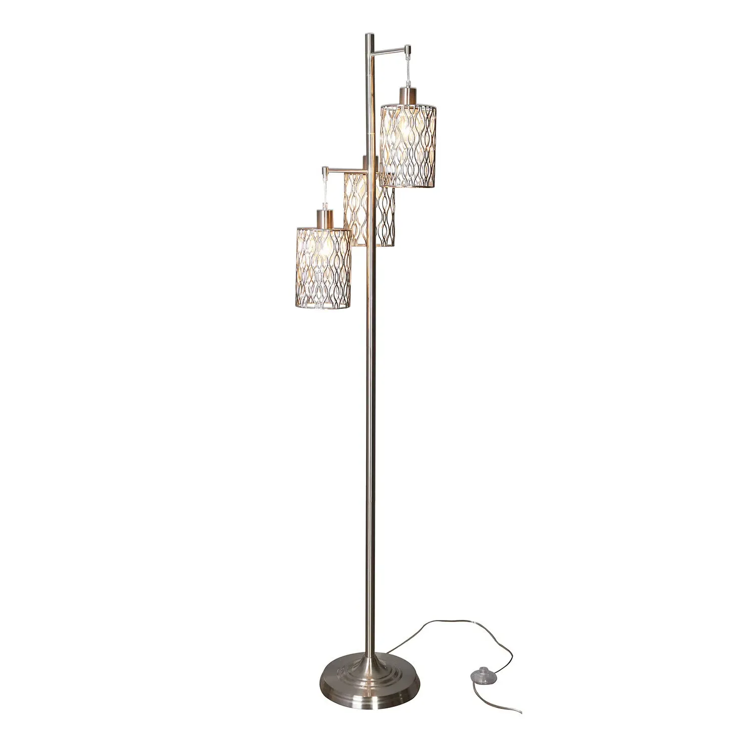 Maya 3 Light Floor Lamp - Silver