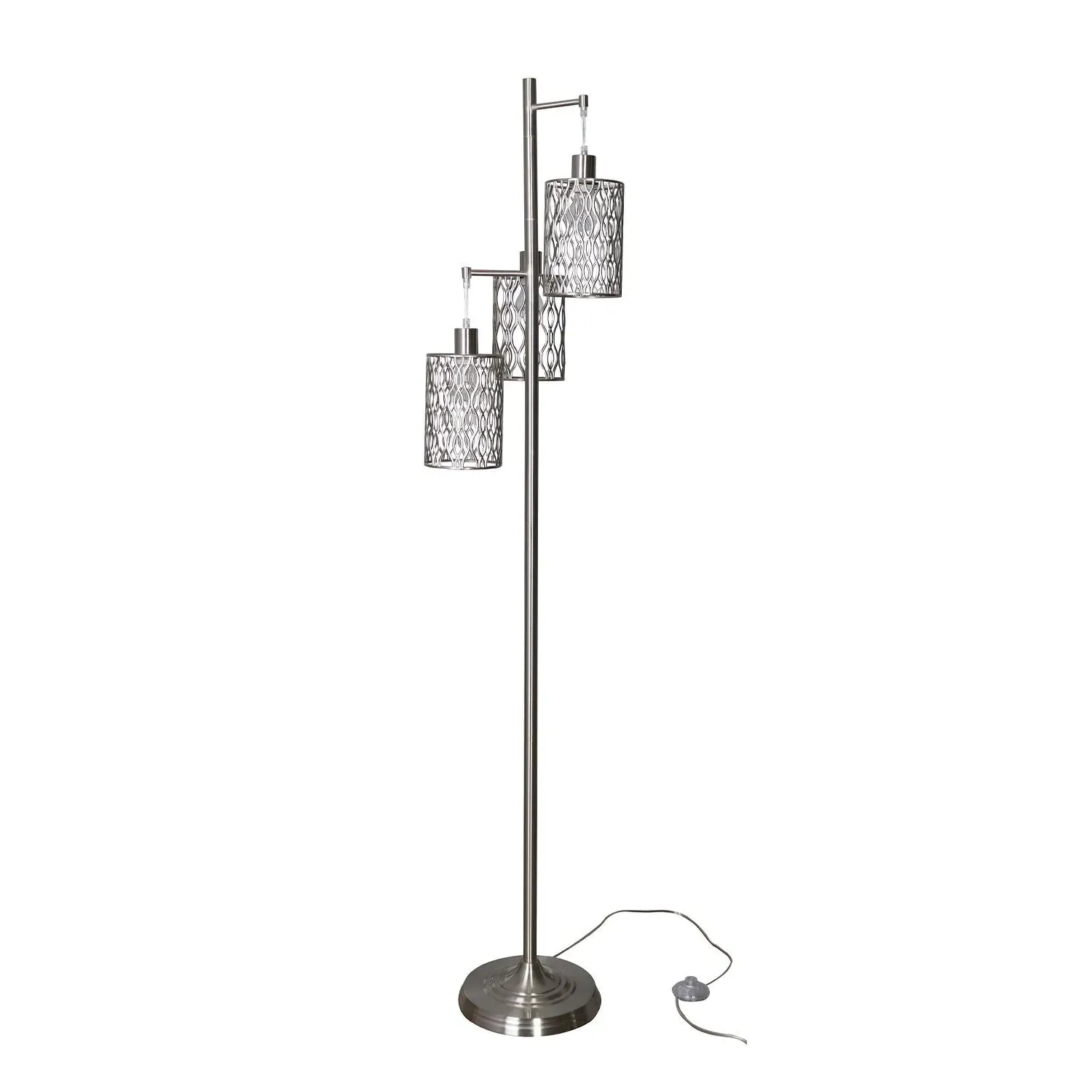 Maya 3 Light Floor Lamp - Silver