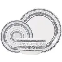 Maya Monochrome 12 Piece Dinner Set