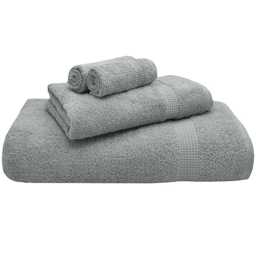 Mayfair Egyptian Cotton Bath Towel Set of 2 - Grey