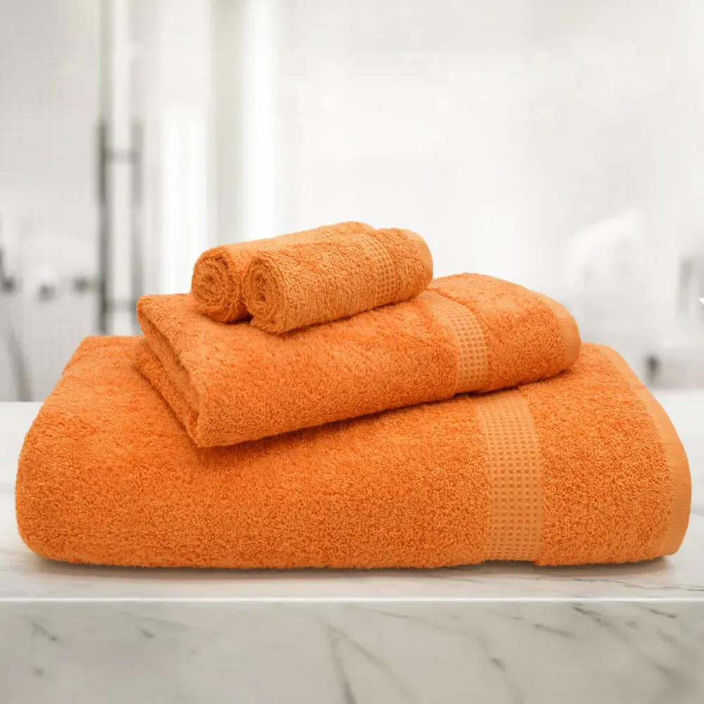 Mayfair Egyptian Cotton Bath Towel Set of 2 - Orange