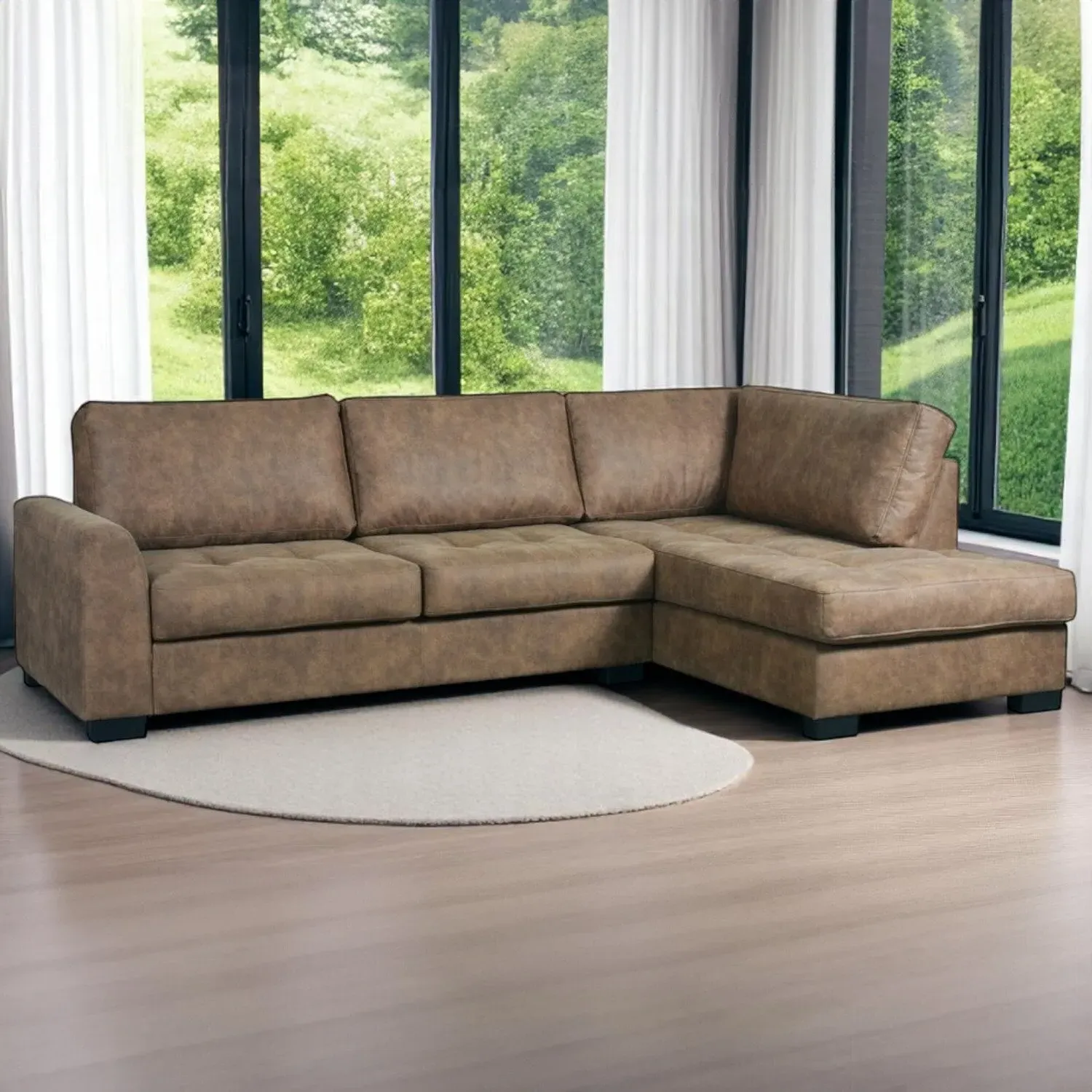 Mayfair Large Corner Sofa - Brown image
