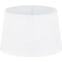 Medium Linen Textured Lamp Shade - White
