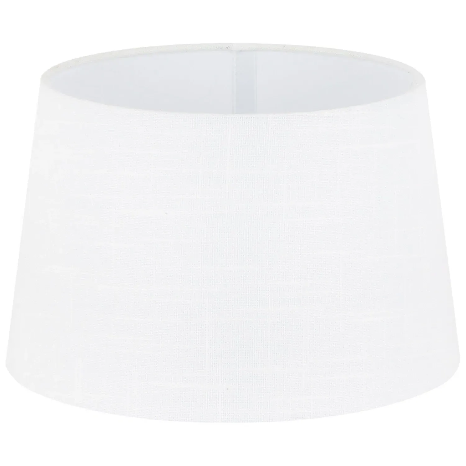 Medium Linen Textured Lamp Shade - White