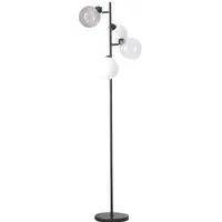 Meghan 4 Light Floor Lamp - Black, Metal