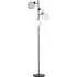 Meghan 4 Light Floor Lamp - Black, Metal