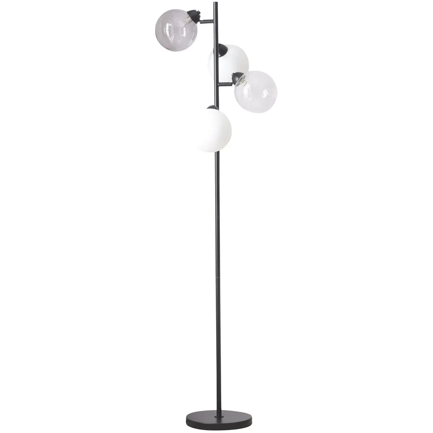 Meghan 4 Light Floor Lamp - Black, Metal