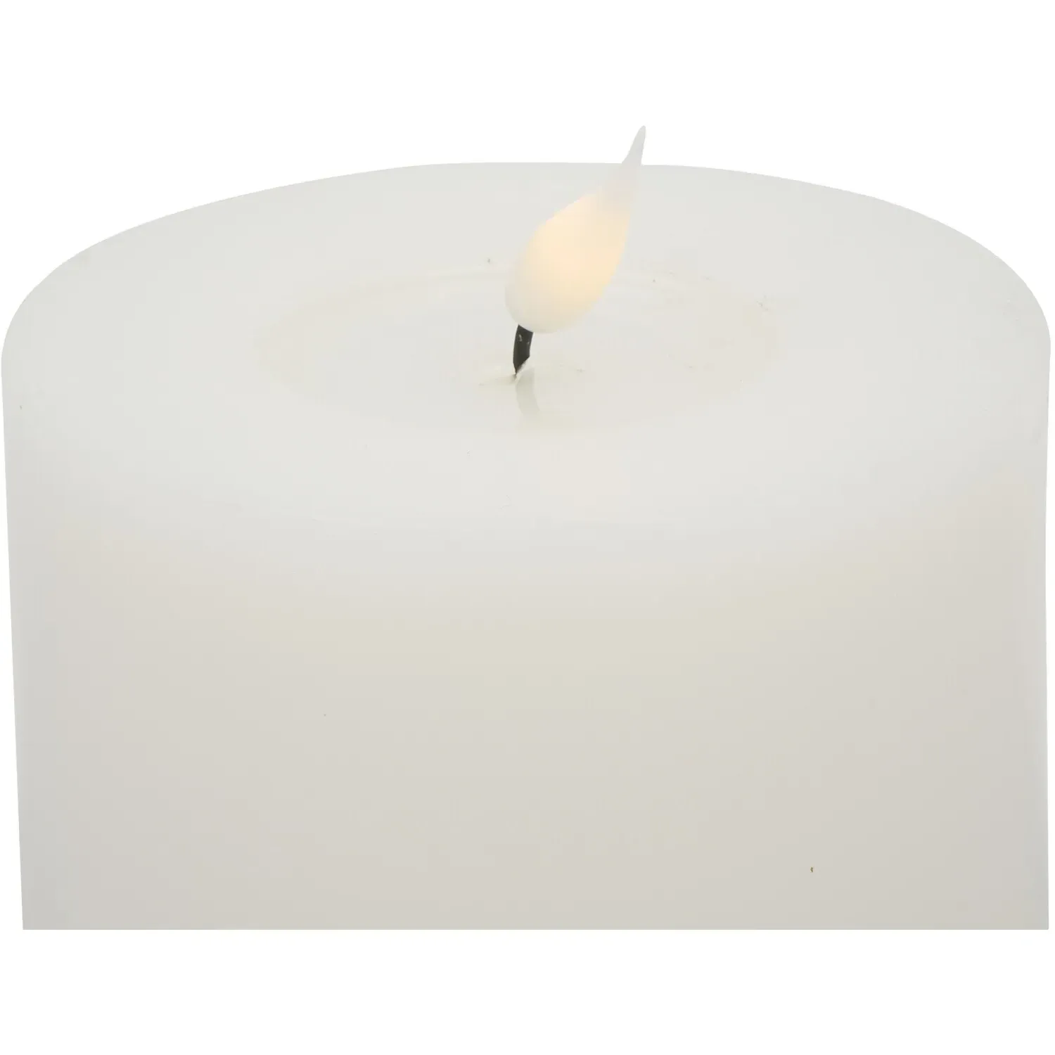Melted Look LED Candle - White