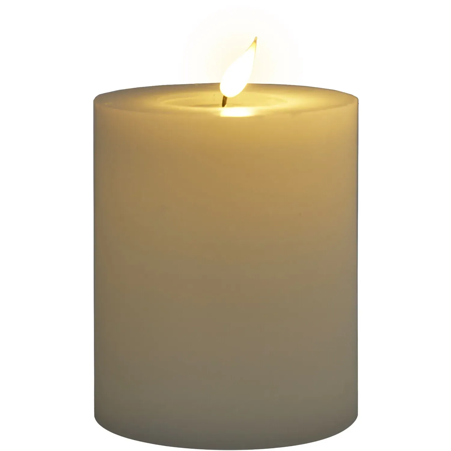 Melted Look LED Candle - White