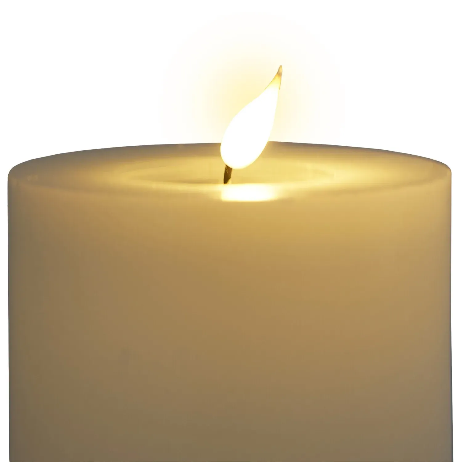 Melted Look LED Candle - White