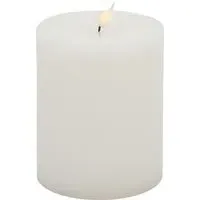 Melted Look LED Candle - White