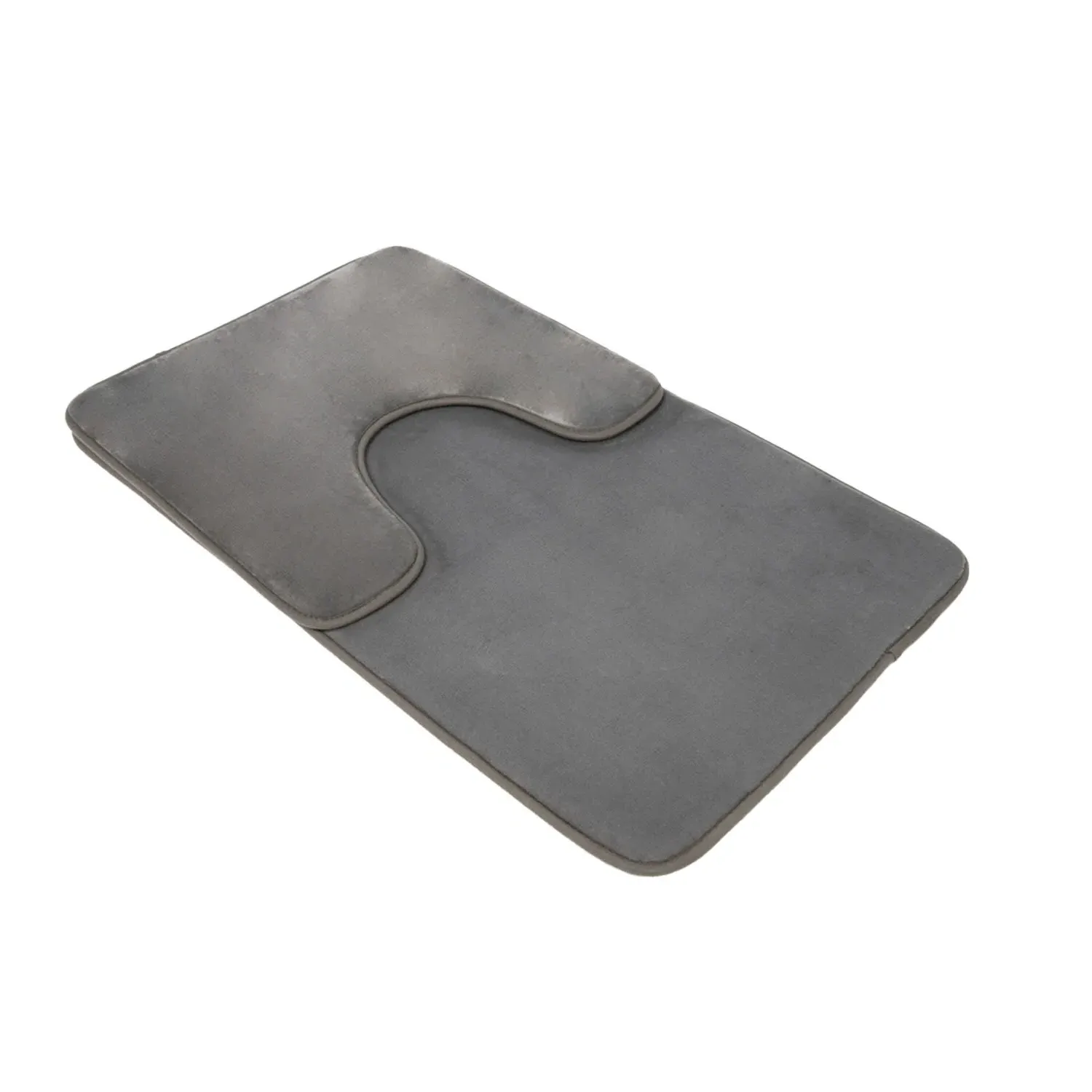 Memory Foam Bath Mat Set of 2 - Silver