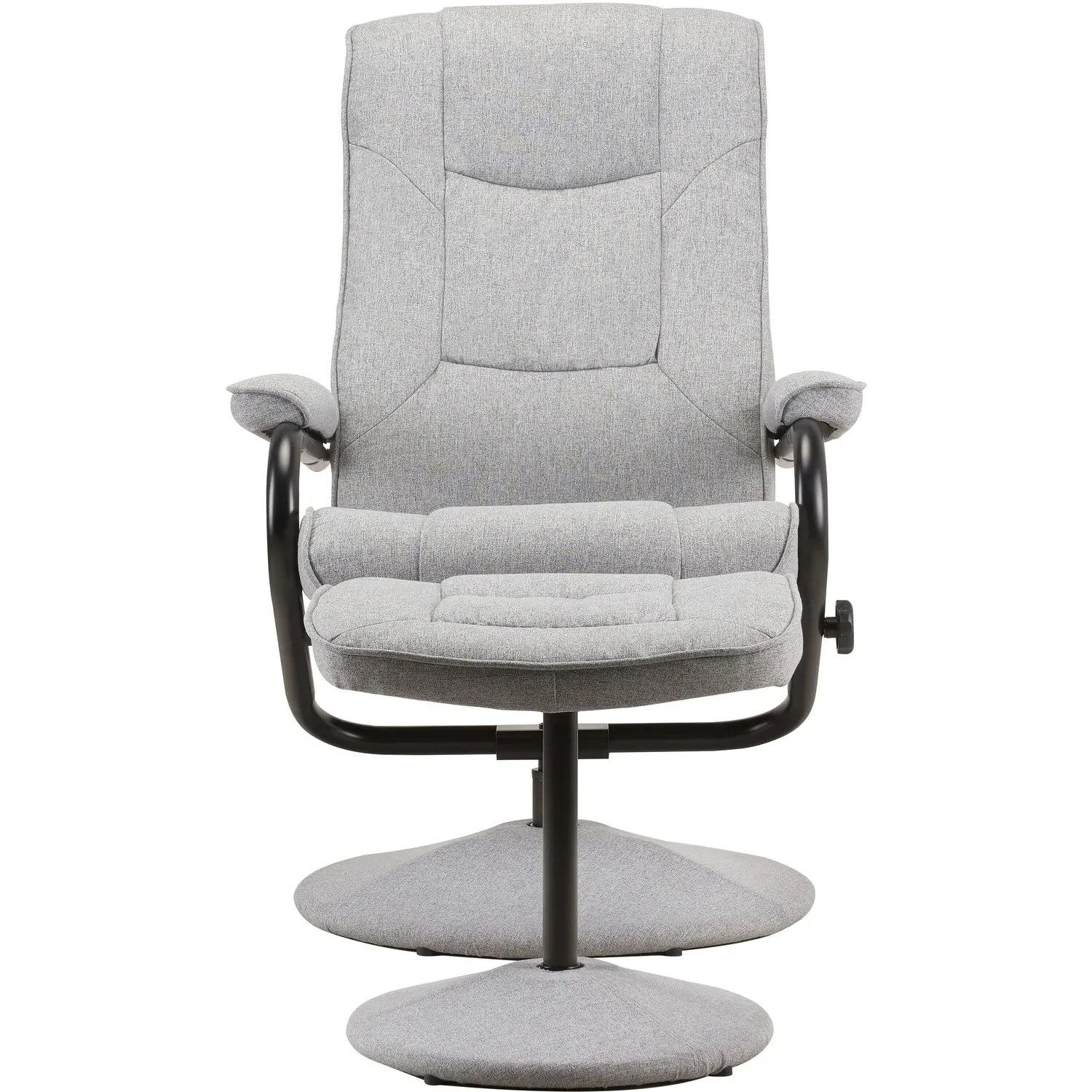 Memphis Swivel Chair with Footstool - Grey