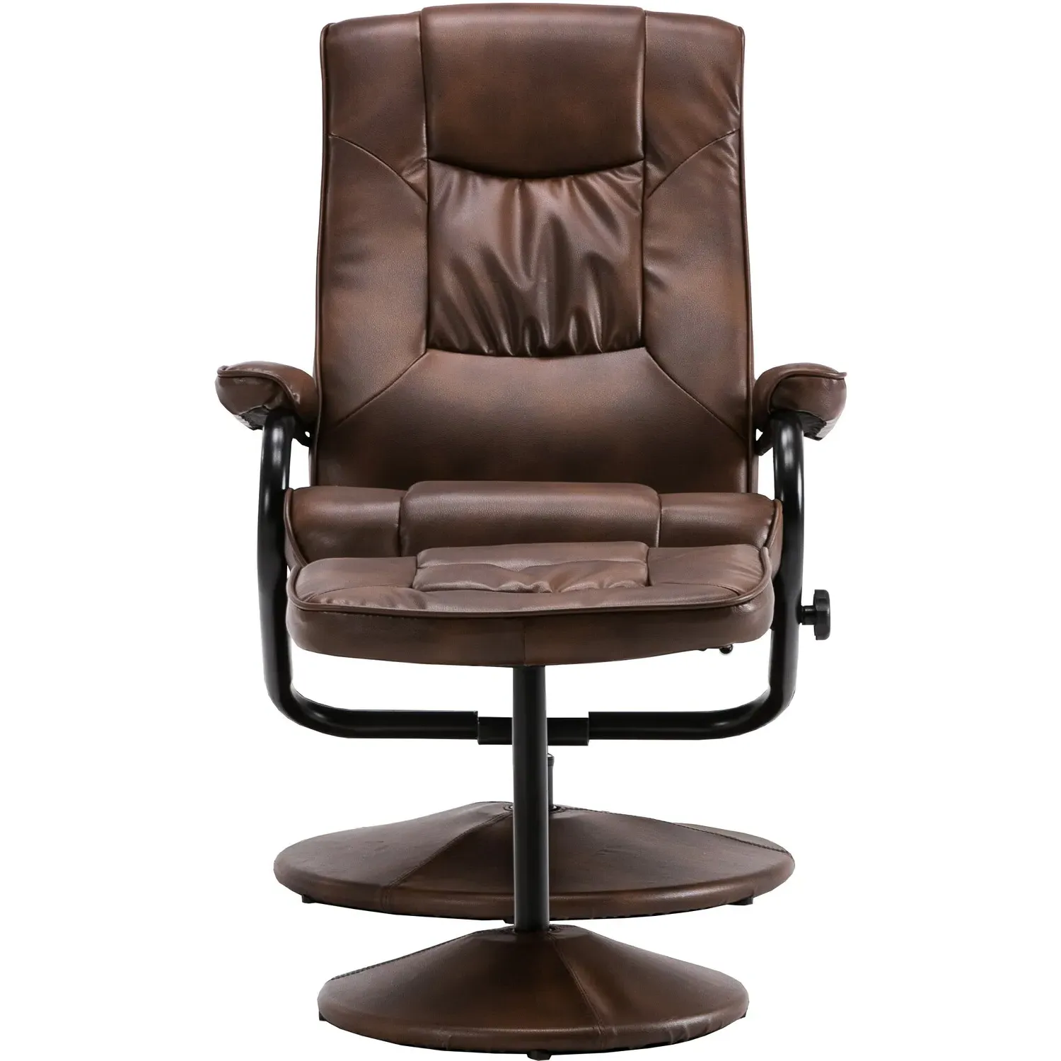 Memphis Swivel Chair with Footstool - Tan