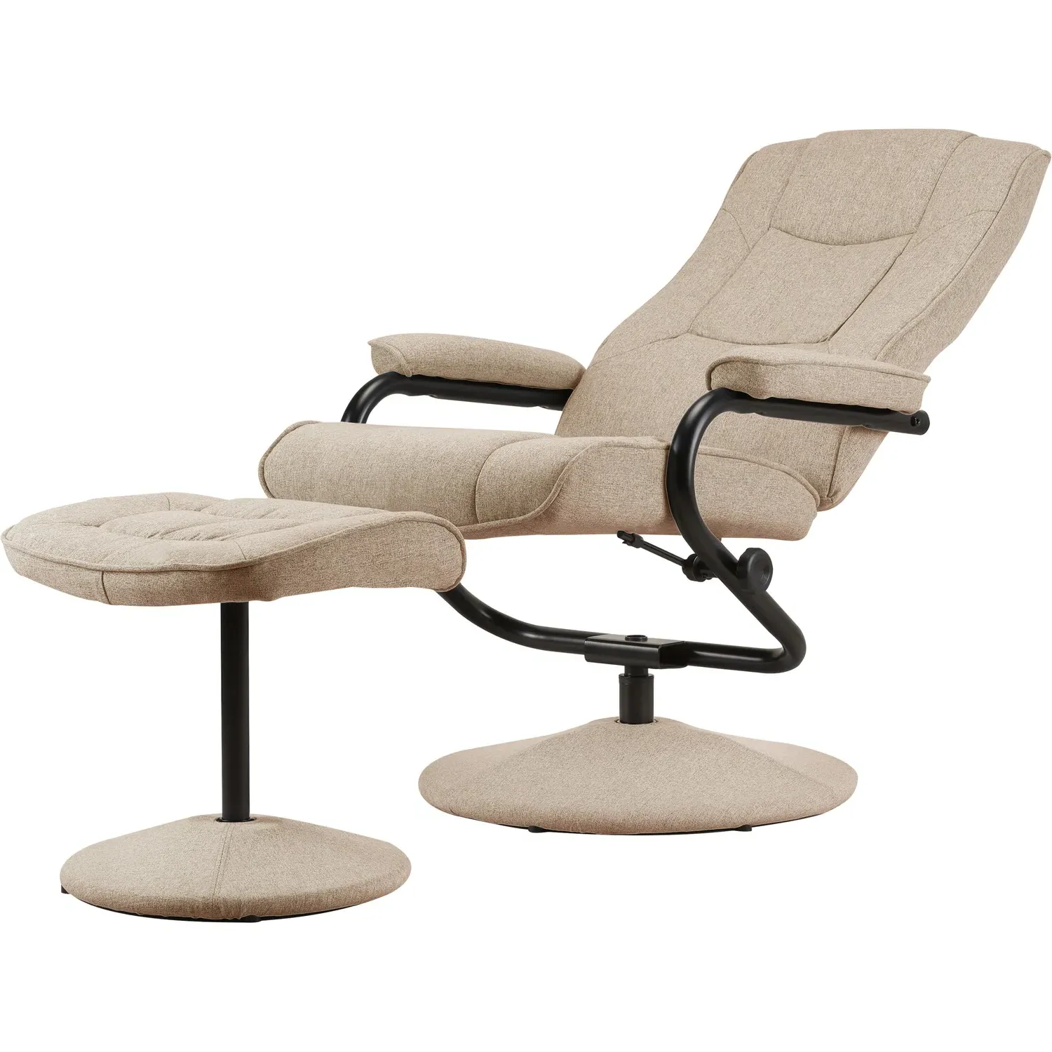 Memphis Swivel Chair with Footstool - Wheat