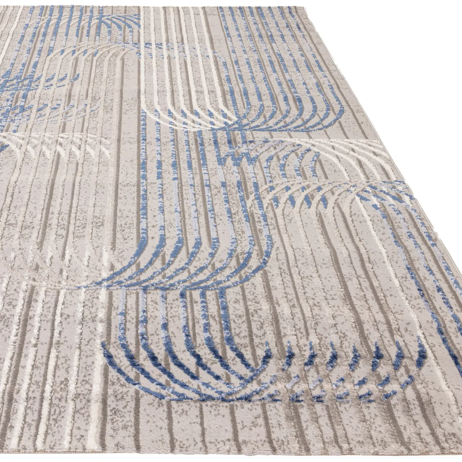 Mercan Round Rug - Blue