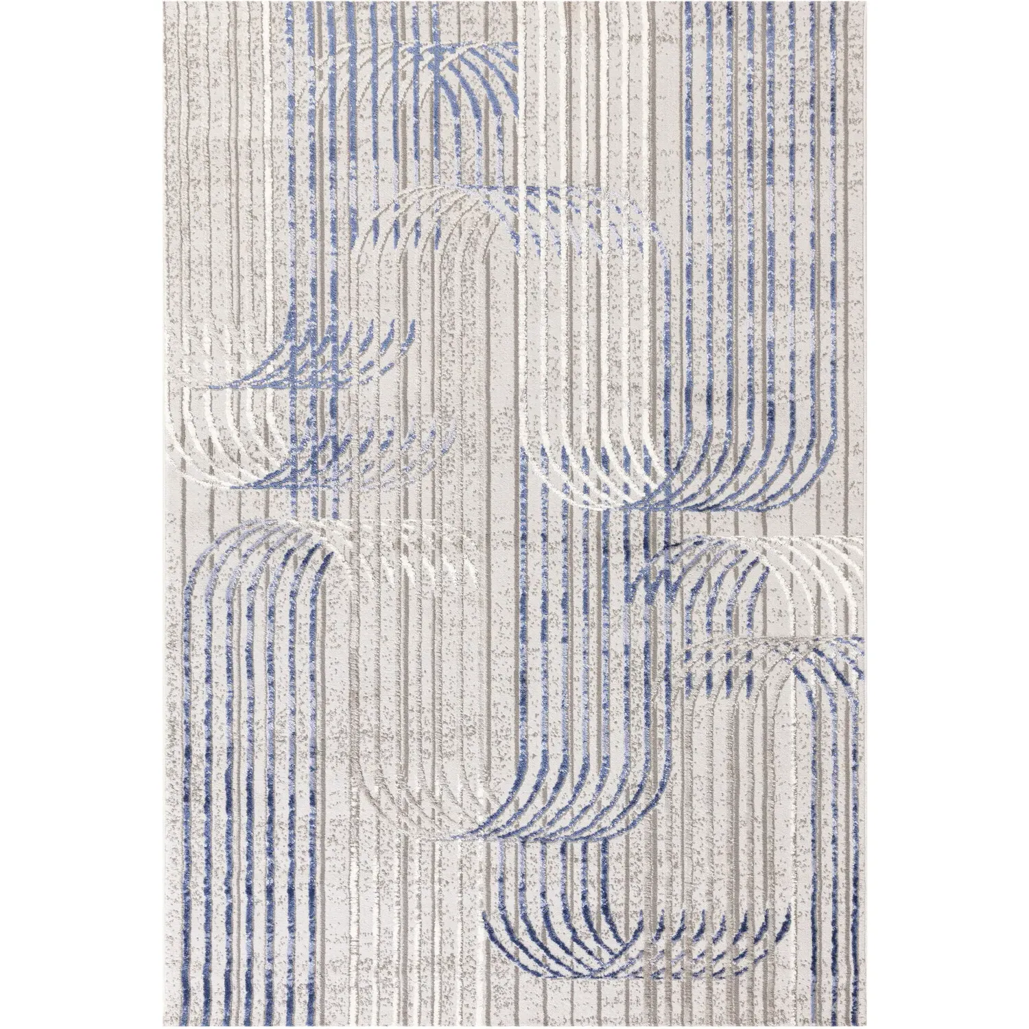 Mercan Round Rug - Blue