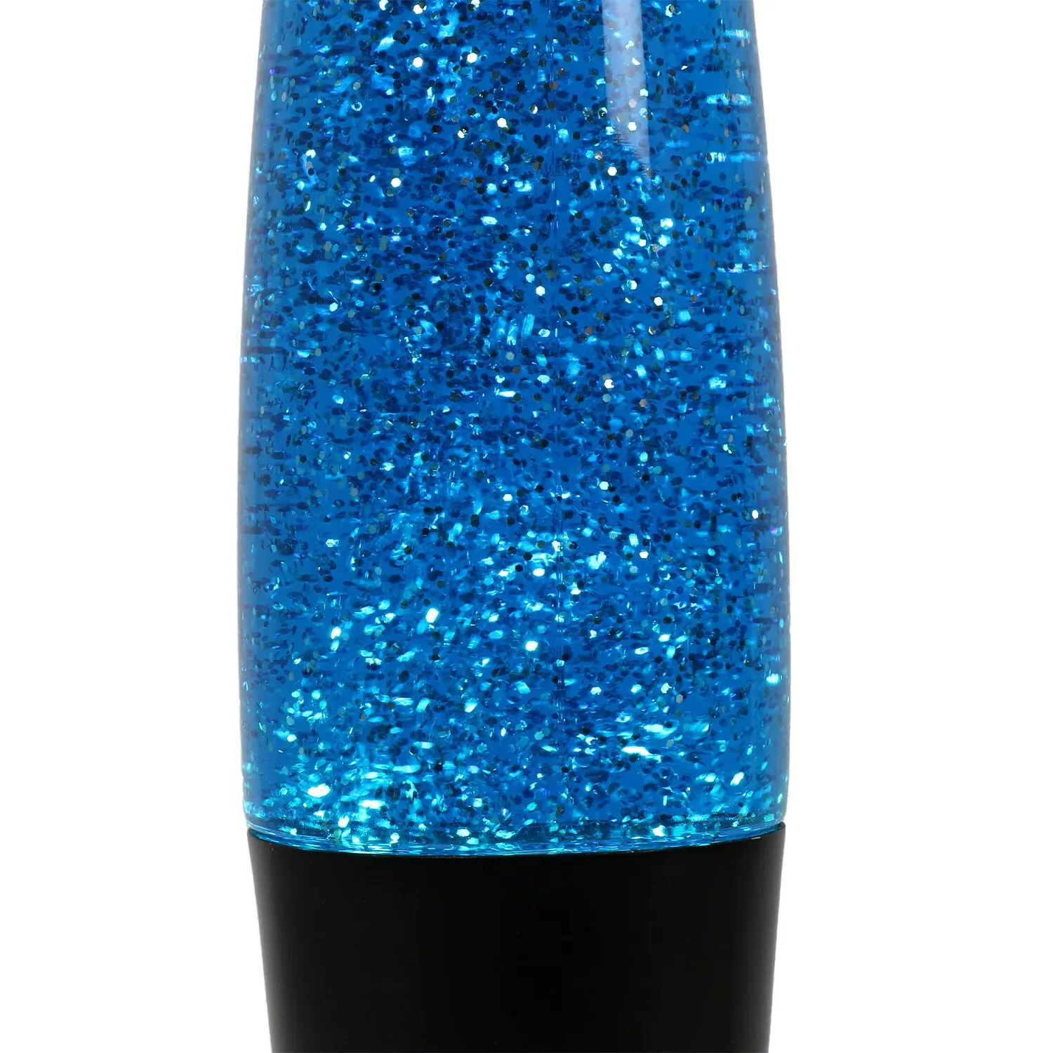 Metal Glitter Lava Lamp - Black