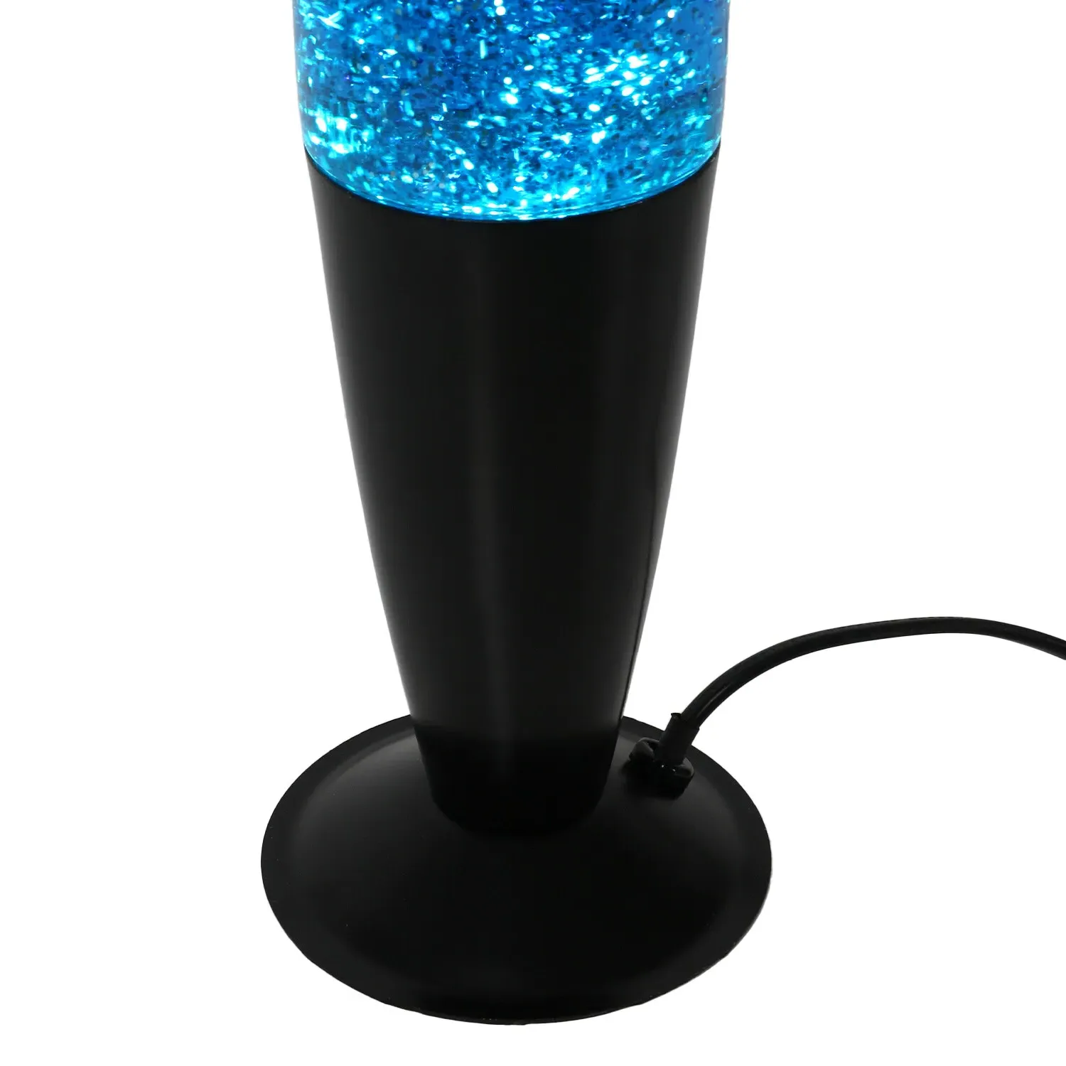 Metal Glitter Lava Lamp - Black