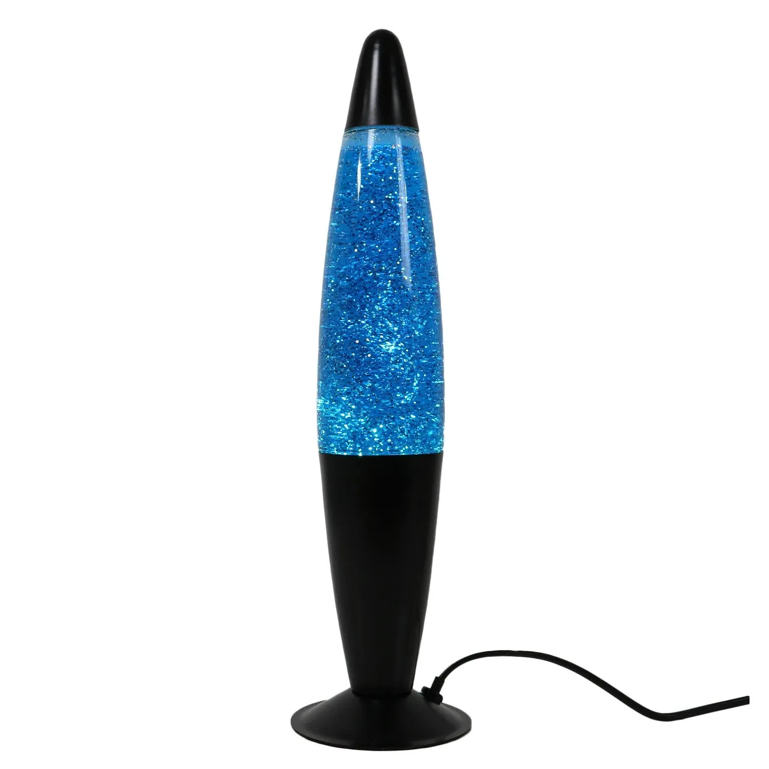 Metal Glitter Lava Lamp - Black image