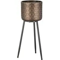 Metal Planter on Legs - Brass