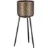 Metal Planter on Legs - Brass