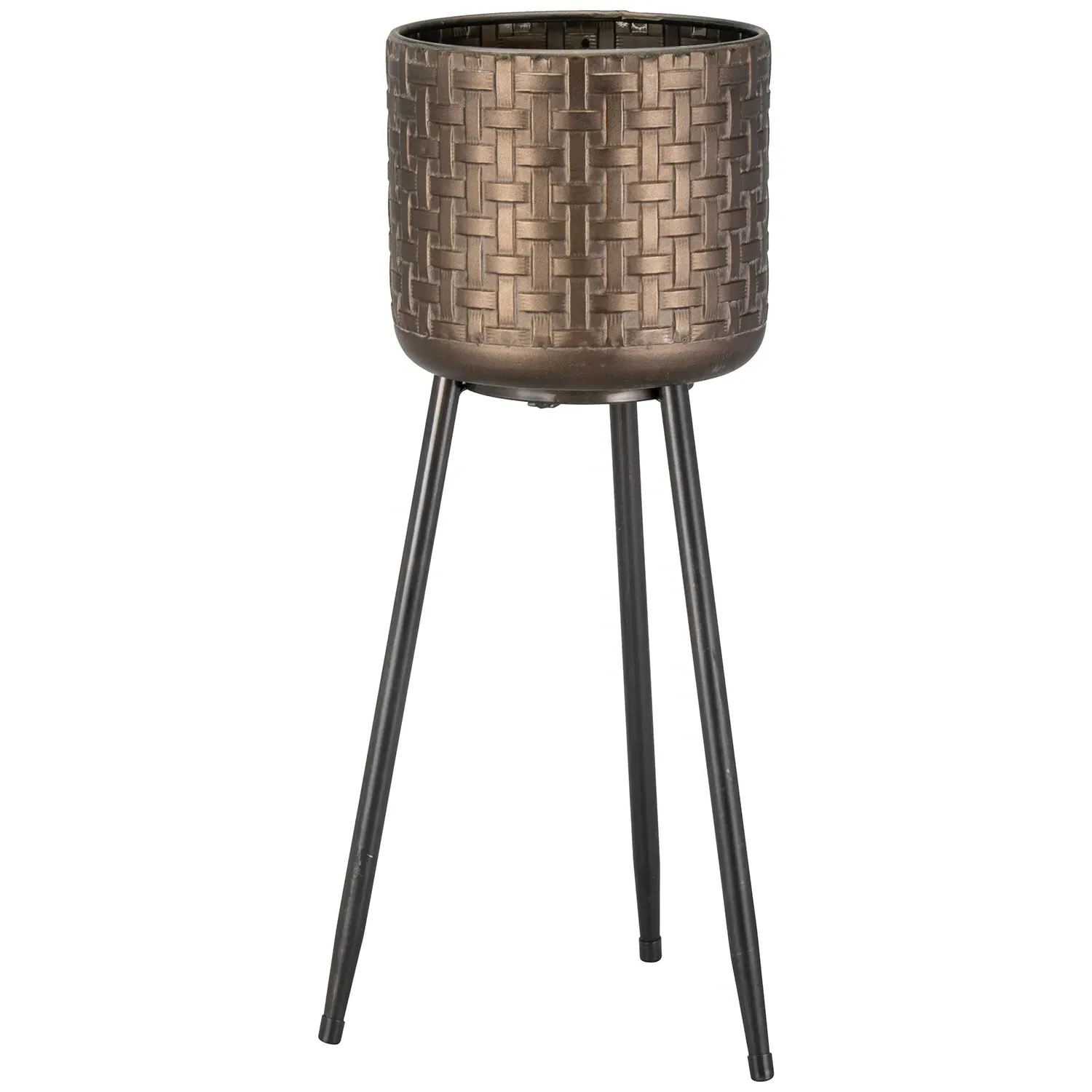 Metal Planter on Legs - Brass