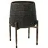 Metal Planter on Stand - Black