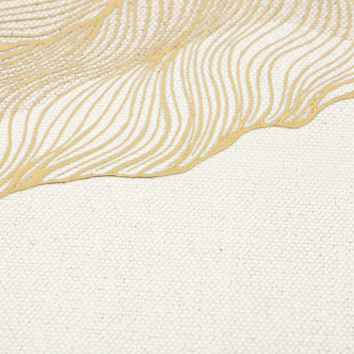 Metallic Wave Framed Art - Gold