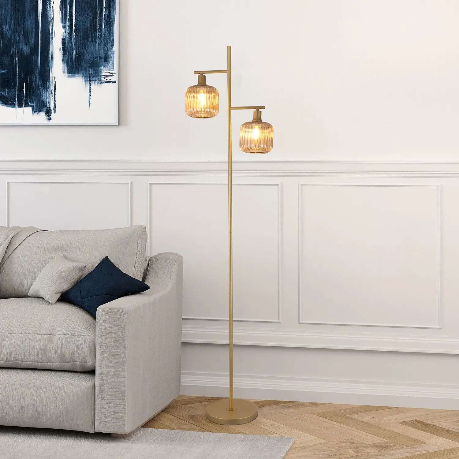 Micah Floor Lamp - Champagne, Gold