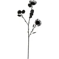 Midnight Thistle Artificial Stem - Black