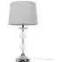 Mila Crystal Table Lamp - Grey, Chrome