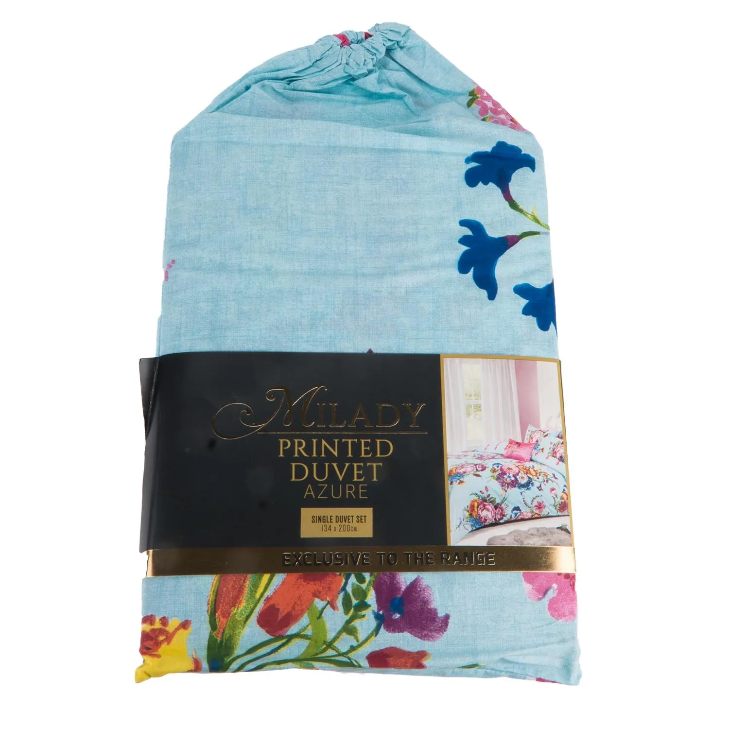Milady's Chamber Printed Duvet - Azure Blue