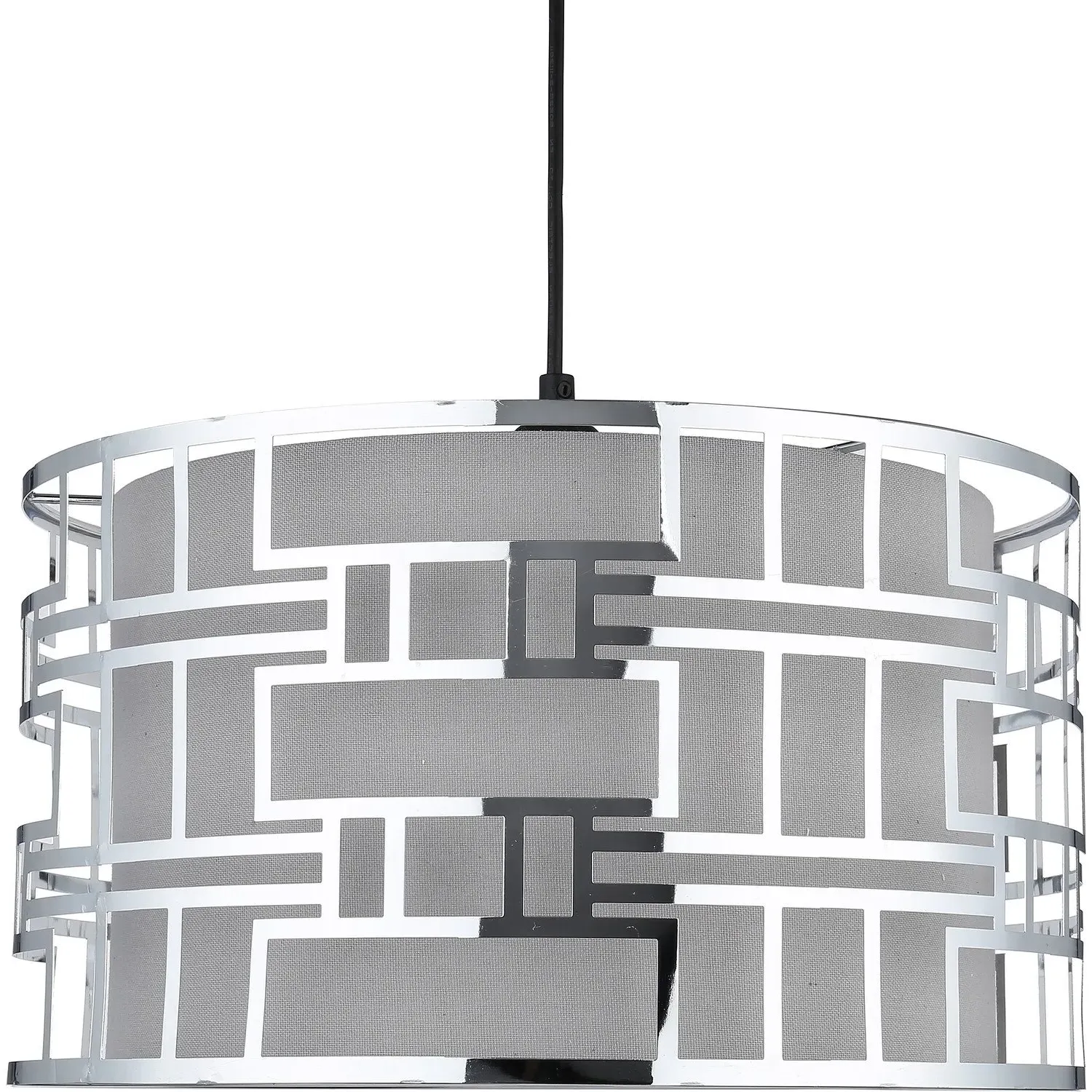 Milana Geometric Lamp Shade - Silver