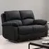 Milano 2-Seater Recliner Sofa - Black, Leather