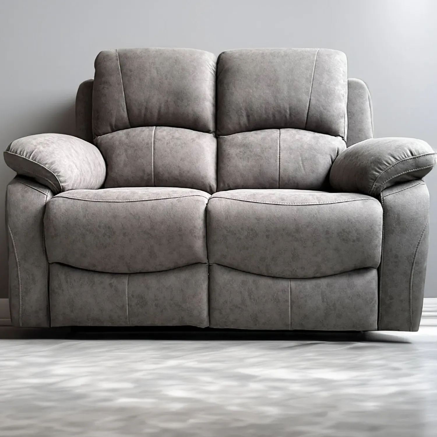 Milano 2-Seater Recliner Sofa - Charcoal