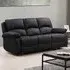 Milano 3-Seater Recliner Sofa - Black, PU Leather