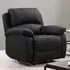 Milano Manual Recliner Chair - Black, PU Leather