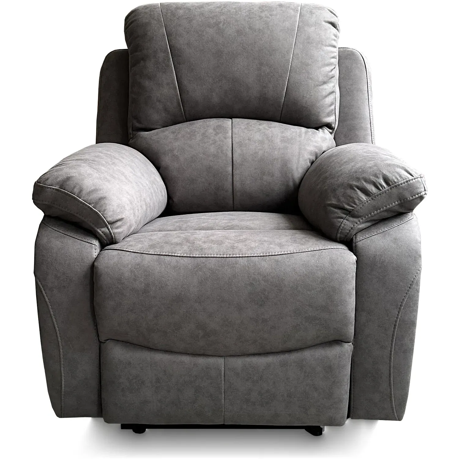 Milano Manual Recliner Chair - Charcoal Grey, Fabric