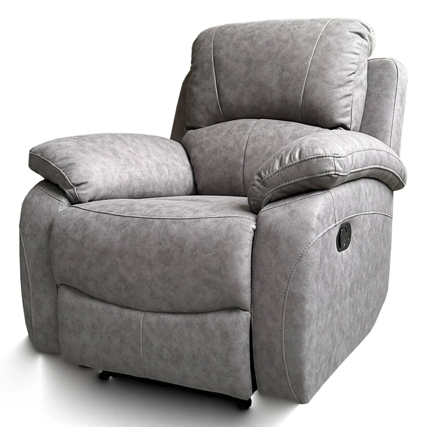 Milano Manual Recliner Chair - Charcoal Grey, Fabric