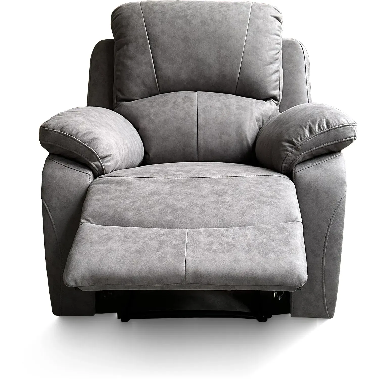 Milano Manual Recliner Chair - Charcoal Grey, Fabric