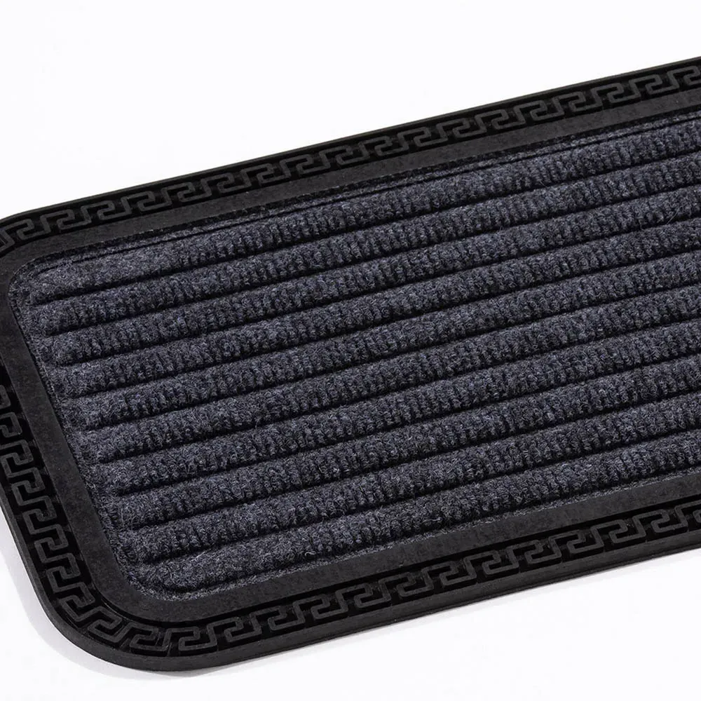 Millbrook Embossed Stripe Doormat - Grey
